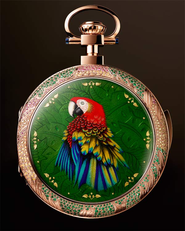 Parrot Repeater Pocket Watch