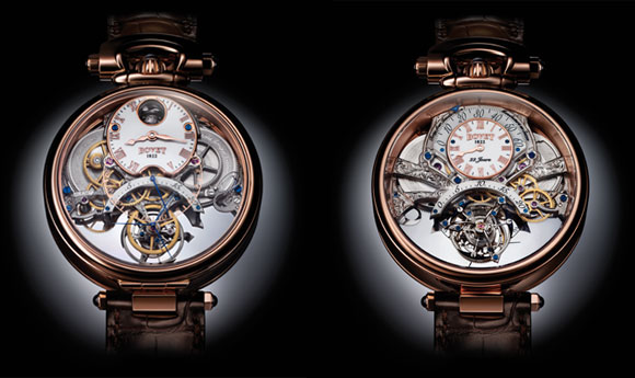 Front and back views of the Bovet Amadeo Fleurier Braveheart