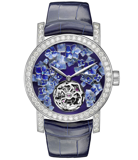 Chaumet Hortensia High Jewelry automatic tourbillon complication - blue 