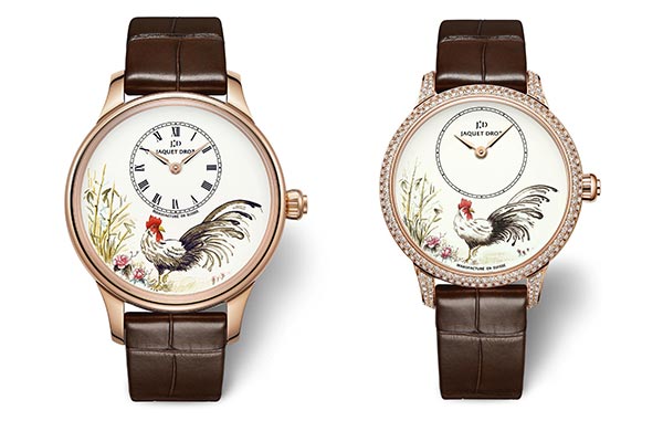 Jaquet Droz Petite Heure Minute Rooster