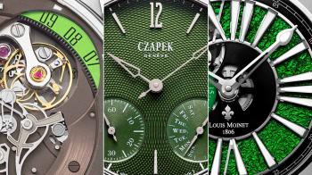 Three watches with a hint of green - Watches with colour
