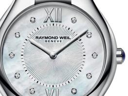 Noemia, 32 mm, steel on steel, 10 diamonds - Raymond Weil