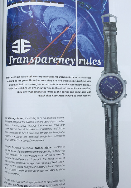  L’horlogerie en 2002*, c’est sport ! 