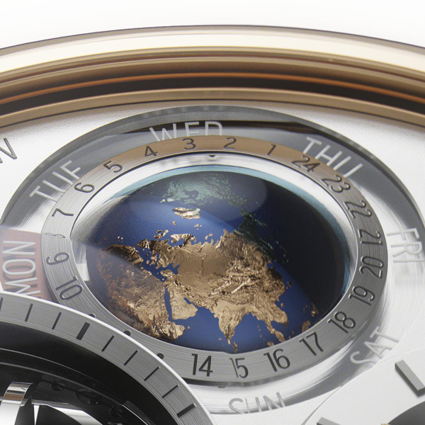 Tourbillon armillaire calendrier perpétuel - Planetaria