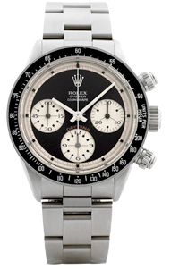 Rolex Réf. 6240/6263 « Paul Newman » en acier inoxydable, aussi appelée « John Mayer ». Fabriquée vers 1965. Adjudication (commission incluse) : 96 000 dollars