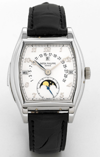 Patek Philippe, Genève, Réf. 5013 en platine. La production de cette référence commence en 1992. Adjudication (commission incluse) : 468 000 dollars