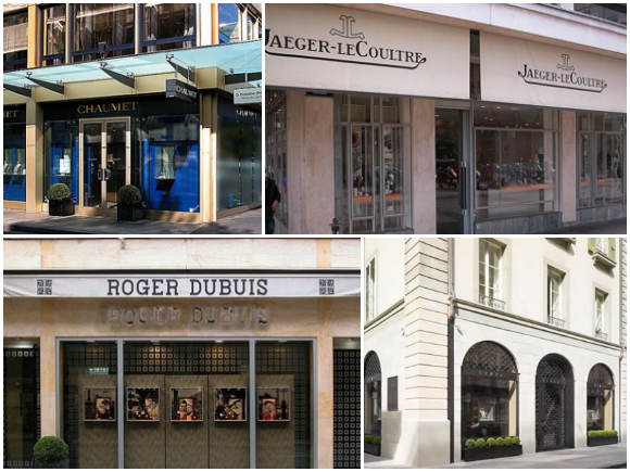Boutiques Genève : Roger Dubuis, Graff, Jaeger-LeCoultre, Chaumet