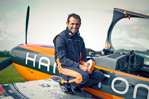 Nicolas Ivanoff, pilote de haute voltige soutenu par Hamilton. © Hamilton