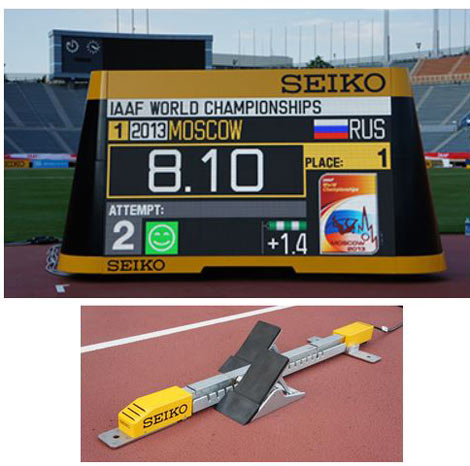 New LED board and starting blocks New LED board and starting blocks