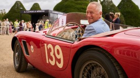 CEO of A.Lange & Söhne, Wilhelm Schmid in a red 1956 AC Ace © A.Lange & Söhne