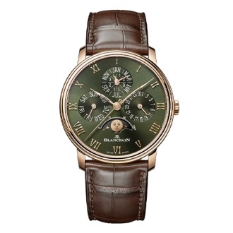 Villeret Quantième Perpétuel with an intense green dial © Blancpain