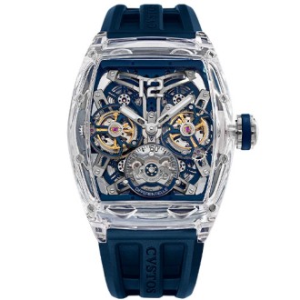 Double Tourbillon Sapphire Navy & TIT COMP © Cvstos