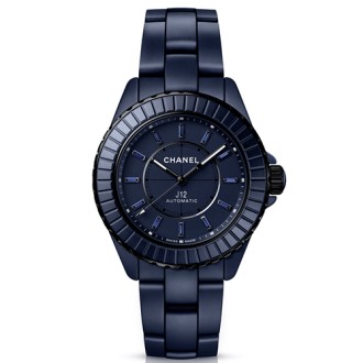 J12 Bleu 38 mm sapphires watch © Chanel