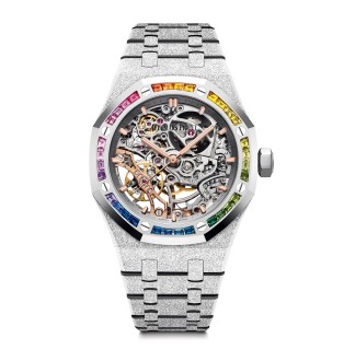 Royal Oak Frosted Gold Double Balance Wheel Openworked 
