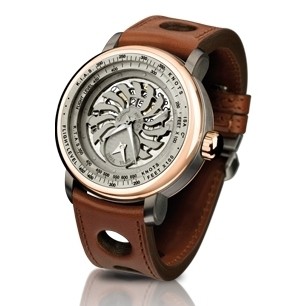 The AVIATOR Automatic dual time, titanium, pink gold