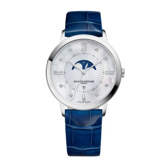 Women Quartz Steel Moon Phases