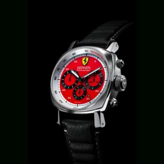 Ferrari Chronograph Red Dial 45 mm, Steel
