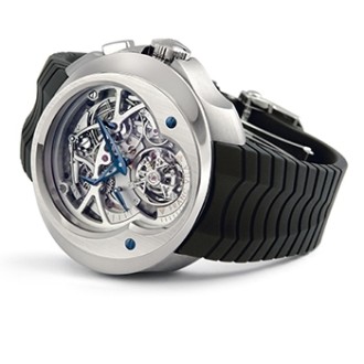 FVa Nº Cuatro Tourbillon Dial-Side Column Wheel Monopusher Chronograph Titanium & White Gold
