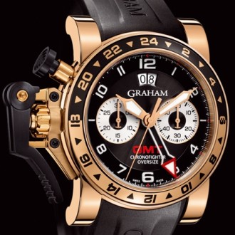 Oversize GMT Black Steel & Gold