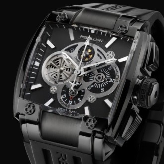 RE-1 Chronograph Black steel DLC