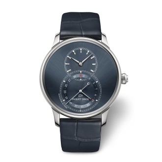 Grande Seconde Quantième Satin-brushed Blue