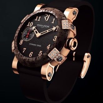 Titanic-DNA rusted steel T-oxy III pink gold set