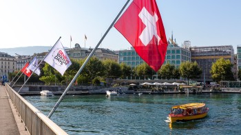 Les Geneva Watch Days sur le pont du Montblanc © Geneva Watch Days 