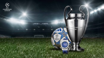 La Classic Fusion Chronograph UEFA Champions League Titanium à la Ligue des champions © Hublot