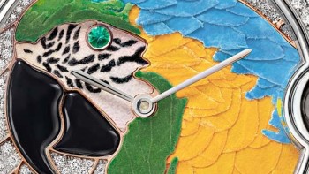 Ballon Bleu de Cartier floral-marquetery parrot watch - Cartier