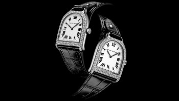 Stirrup Small and Medium in stainless steel and diamonds snow-set - Ralph Lauren
