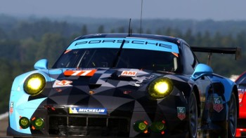 Patrick Dempsey on the podium at the 24H of Le Mans - TAG Heuer