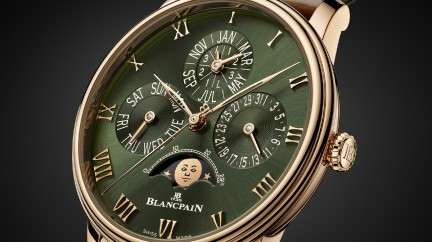 Villeret Quantième Perpétuel with an intense green dial © Blancpain