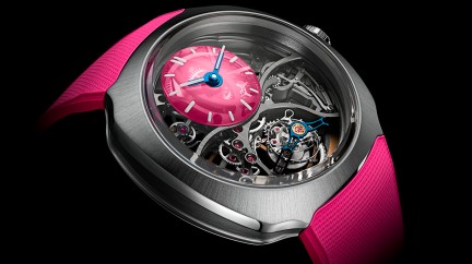 Streamliner Cylindrical Tourbillon Skeleton Alpine Limited Edition Pink Livery © H. Moser & Cie.