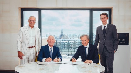 Stefano Domenicali, President & CEO of Formula 1, Greg Maffei, President & CEO, Liberty Media, Bernard Arnault, Chairman & CEO, LVMH Group and Frédéric Arnault, CEO, LVMH Watches © Boby