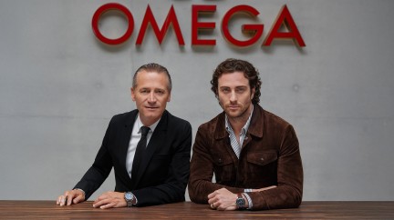 Raynald Aeschlimann & Aaron Taylor-Jonhson © Omega