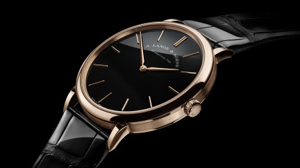 The new SAXONIA THIN versions in 750 HONEYGOLD © A. Lange & Söhne 