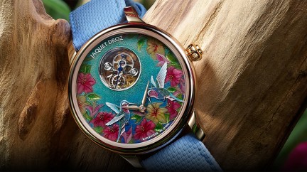 Petite Heure Minute Or Rouge – Colibris © Jaquet Droz