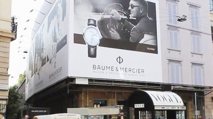 Video. Billboard in Milan  - Baume & Mercier