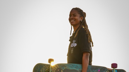 Skateboarding with World Champion Longboard Dancer Marina Correia - Maurice Lacroix