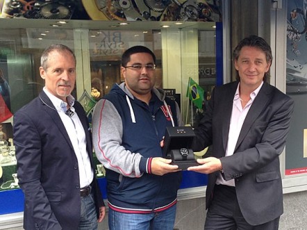 The winner receives his watch - RSW competition
