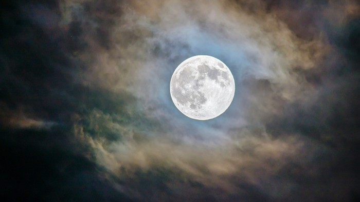 Moon in the night sky