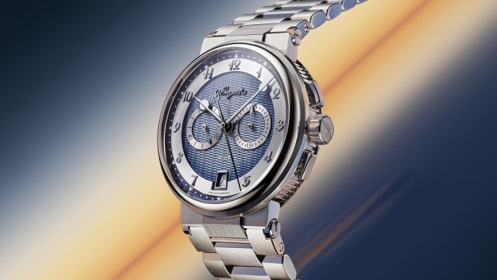 Marine Chronographe 5527 with 18k white gold bracelet © Breguet