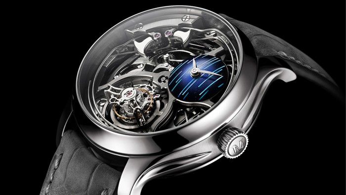 Endeavour Minute Repeater Cylindrical Tourbillon Skeleton Cosmic Rain © H. Moser & Cie.
