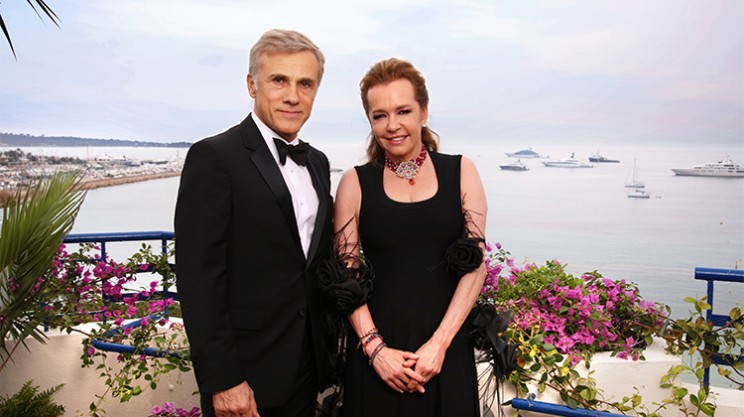 Christoph Waltz and Caroline Scheufele at the Cannes film Festival © Chopard