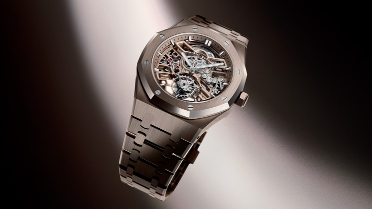 Royal Oak Selfwinding Flying Tourbillon Openworked 41mm in Sand Gold © Courtesy of Audemars Piguet