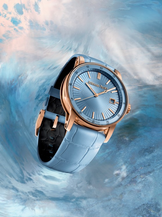 new Code 11.59 by Audemars Piguet Selfwinding models in 38 mm in light blue © Courtesy of Audemars Piguet