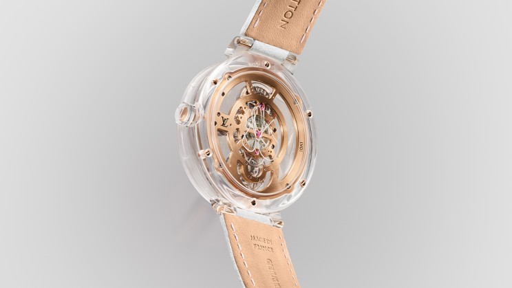 Tambour Moon Flying Tourbillon Poinçon de Genève Sapphire Frank Gehry © Louis Vuitton
