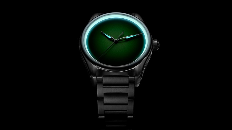 Pioneer Centre Seconds Concept Citrus Green © H. Moser & Cie