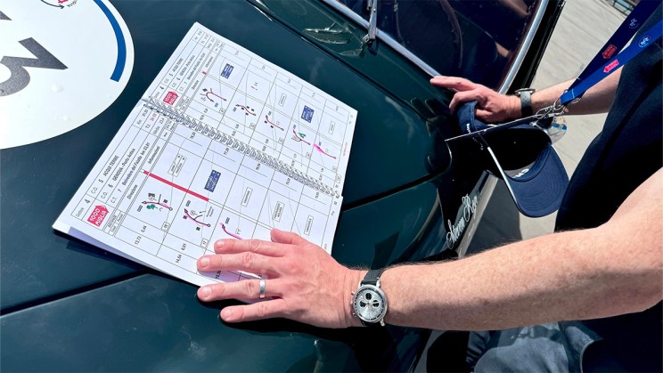 Studying the 1000 Miglia 2024 roadbook © Joern Kengelbach