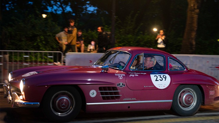 Karl-Friedrich Scheufele racing at the 1000 Miglia rally in Italy © Ferdinand Berthoud